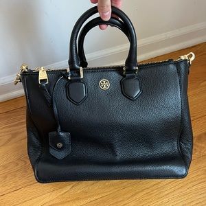 Tory Burch Black Leather Satchel